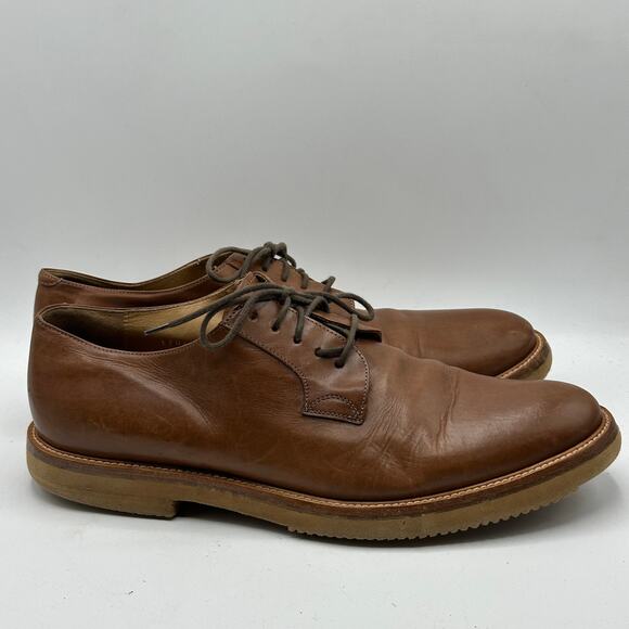 DRIES VAN NOTEN Leather Lace Up Derby Oxfords Tan Brown Sz 43.5/US 10.5 $1240